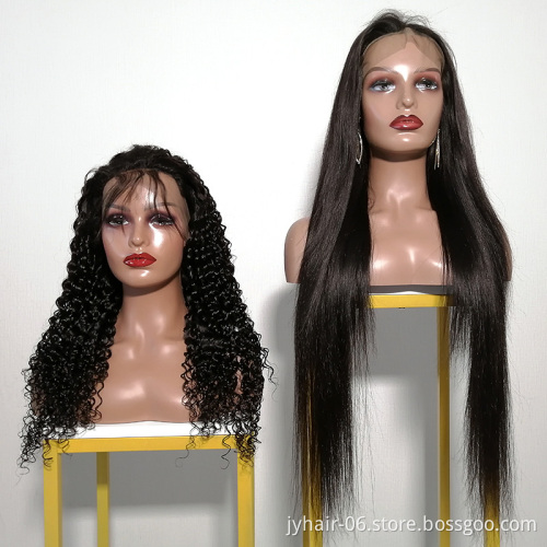 Wholesale human hair wigs 360 full lace 150% 180% 250% transparent  pre-plucked 360 lace frontal wigs for black women